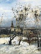 Alexei Savrasov The Rooks Have Come Back was painted by Savrasov near Ipatiev Monastery in Kostroma. china oil painting artist